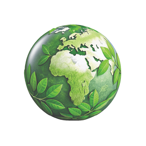 Planet earth and clean air icon